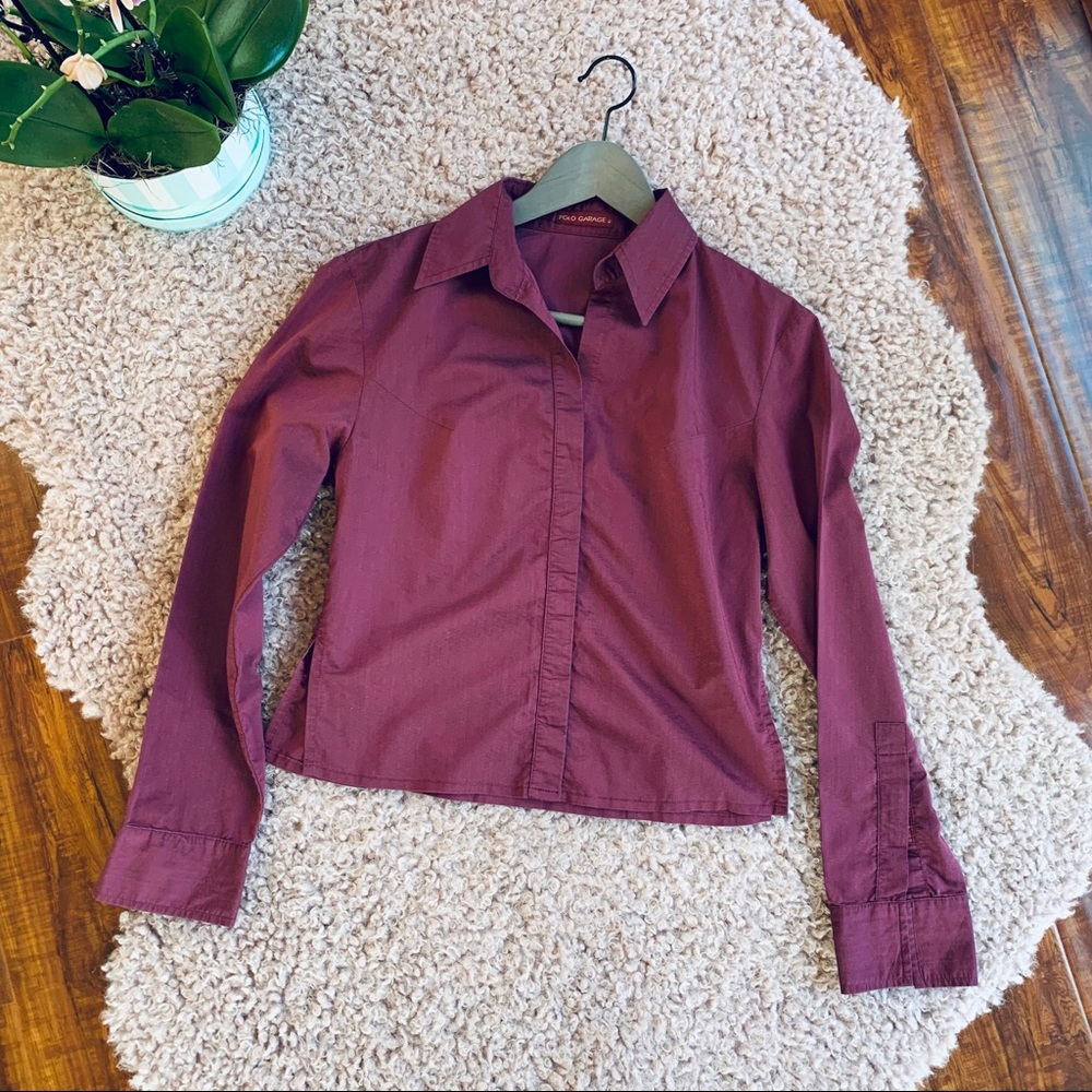 🌟Polo Garage Women’s Burgundy Shirt/Sz:2